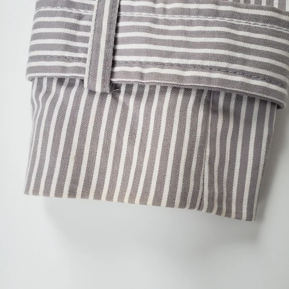 Atmosphere Grey and White Stripe Trench Coat Size 2-4 - Picture 14 of 16